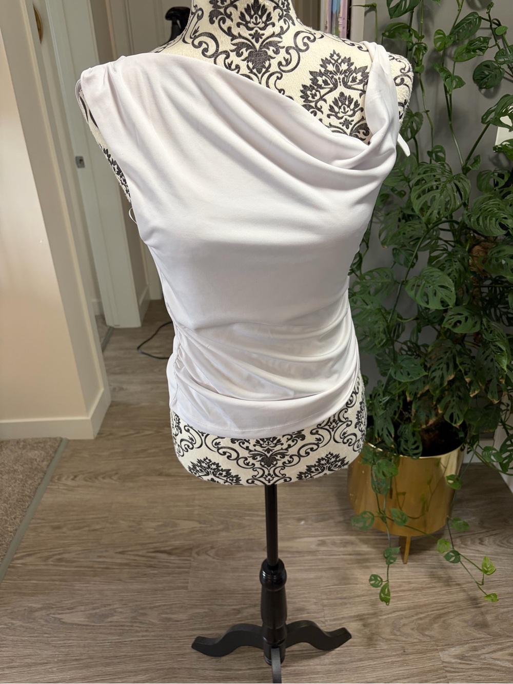 ARDENE⭐️ - “NWOT” 4 For $25 Ivory Draped One-Shoulder Blouse